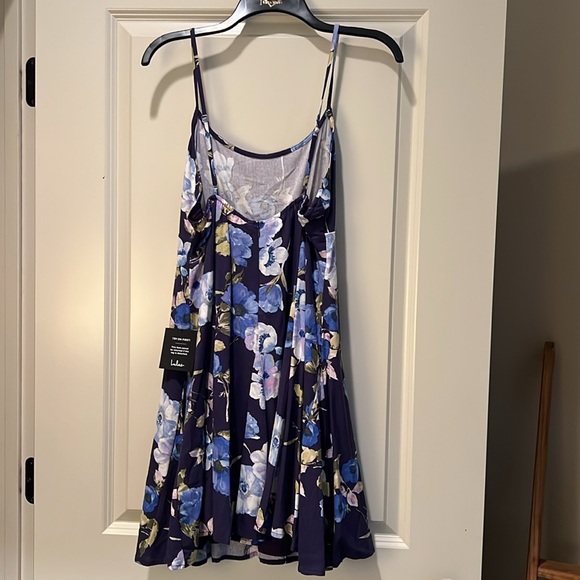 Lulu's Blue and Multi Colored Floral Dress - Picture 2 of 3